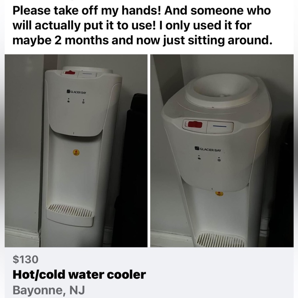 Hot/cold water cooler